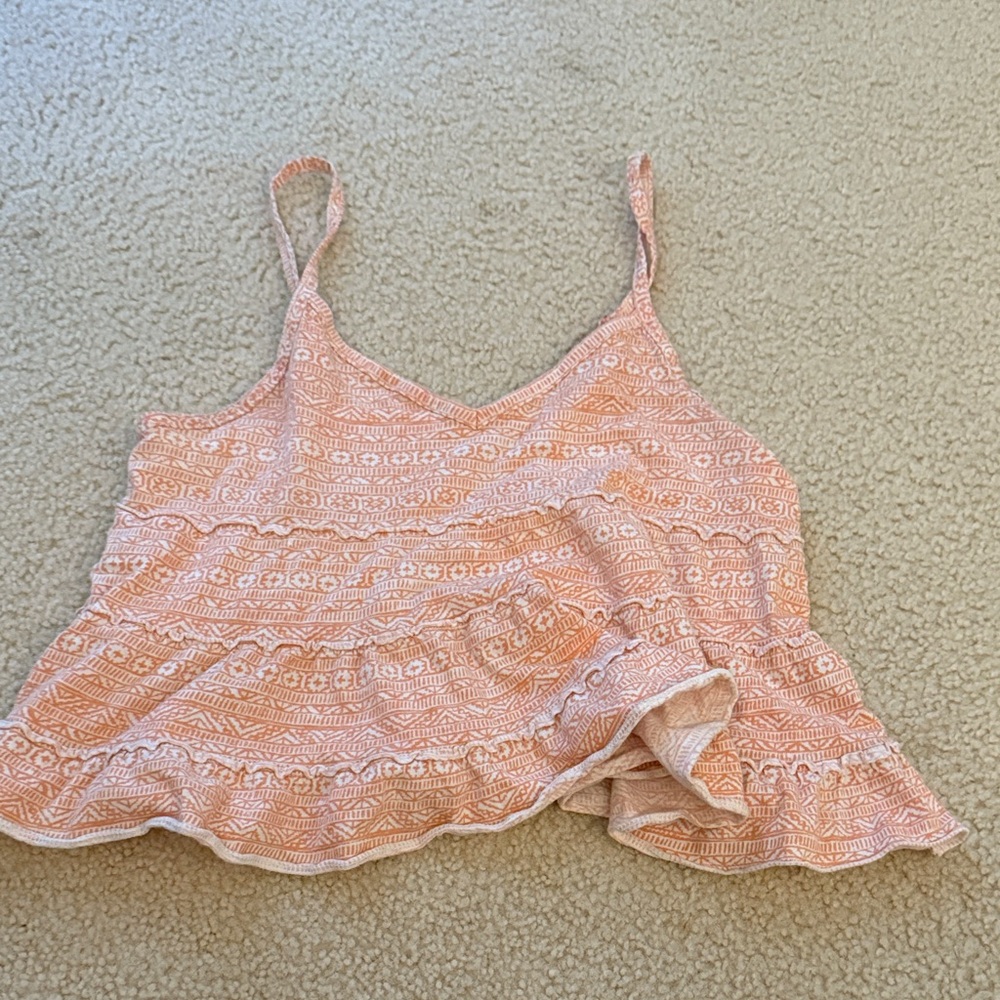 American Eagle Outfitters Peach Patterned Camisole